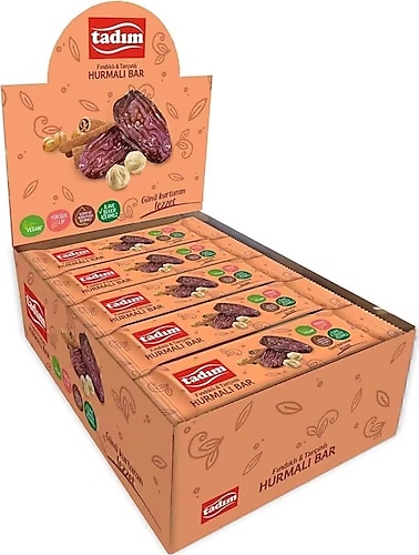 Tadım Hurmalı Bar Fındık & Tarçınlı 40 gr X 20 Adet ( Vegan )