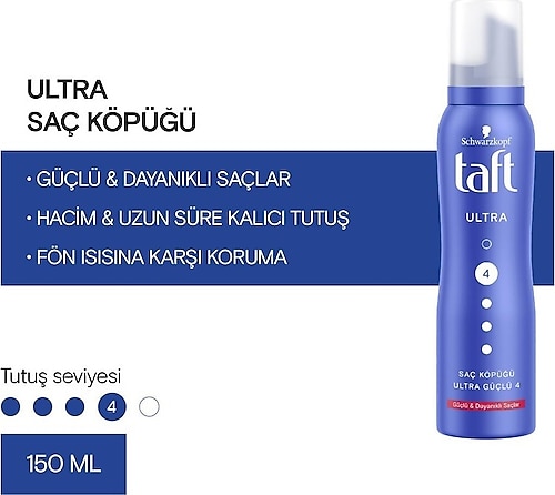 Taft Ultra Şekillendirici Saç Köpüğü 150ML