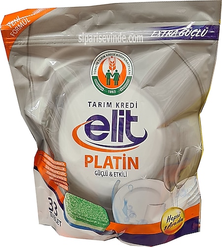 Tarım Kredi Birlik Elit Platin Ultra 33'lü Bulaşık Makinesi Tableti