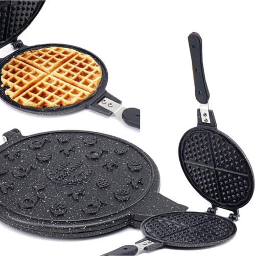 Taşhan 20 cm Bakalit Sap Döküm Waffle Tavası