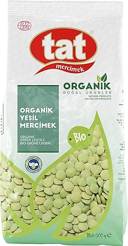 Tat Organik 500 gr Yeşil Mercimek
