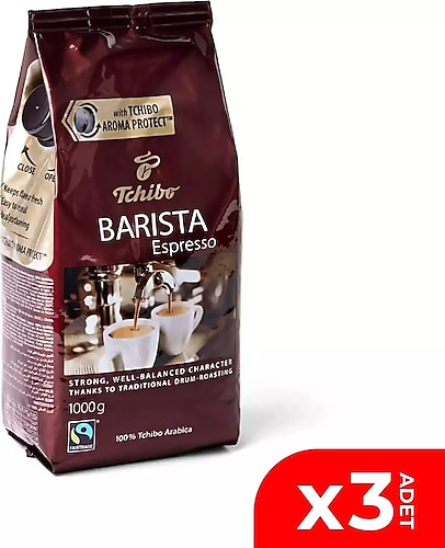 Tchibo Barista Espresso Çekirdek Kahve 1 kg 3'lü