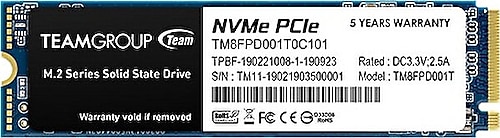 Team MP33 Pro TM8FPD001T0C101 PCI-Express 3.0 1 TB M.2 SSD