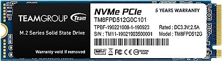 Team MP33 Pro TM8FPD512G0C101 PCI-Express 3.0 512 GB M.2 SSD