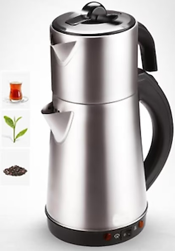 Teba Inox Paslanmaz Çelik Çay Makinesi Elektrikli Çaydanlık
