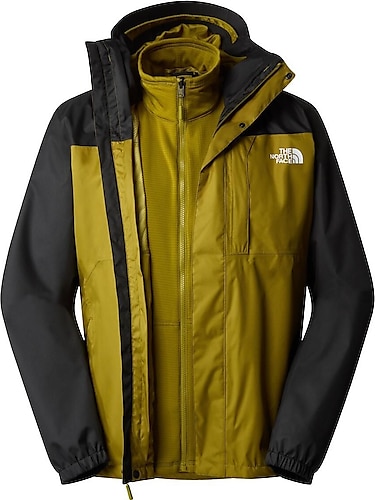 The North Face Quest Triclimate NF0A3YFHKTI1 Kapüşonlu Yeşil Erkek Outdoor Mont