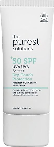 The Purest Solutions Matlaştırıcı Karma ve Yağlı Ciltler için 50 Faktör Güneş Kremi 50 ml
