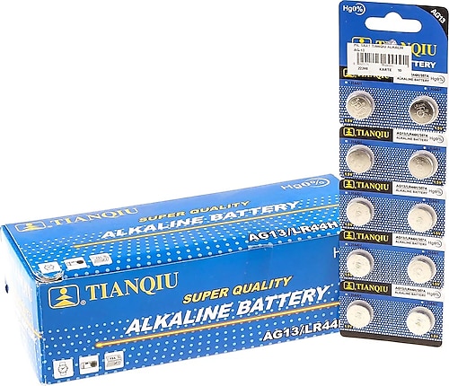 Tianqiu AG13 LR44 357A 1.55V 10'lu 20 Paket Alkalin Düğme Pil