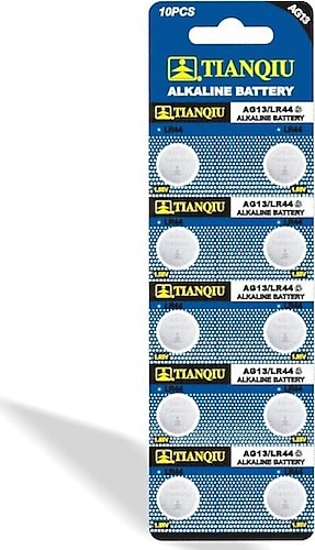 Tianqiu AG13 LR44 357A 1.55V 10'lu Alkalin Düğme Pil