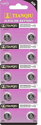 Tianqiu AG6 LR920H/371A 1.5V 10'lu Alkalin Düğme Pil