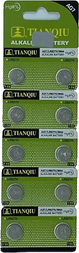 Tianqiu AG7 LR927/395 10'lu Alkalin Düğme Pil