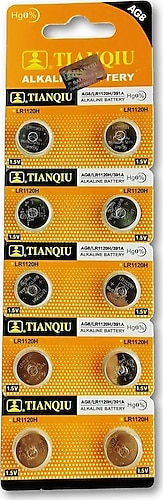 Tianqiu AG8 LR1120H/391A 1.5V 10'lu Alkalin Düğme Pil