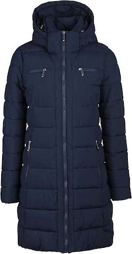 Tommy Hilfiger TW2MP810 Kapüşonlu Lacivert Kadın Şişme Mont