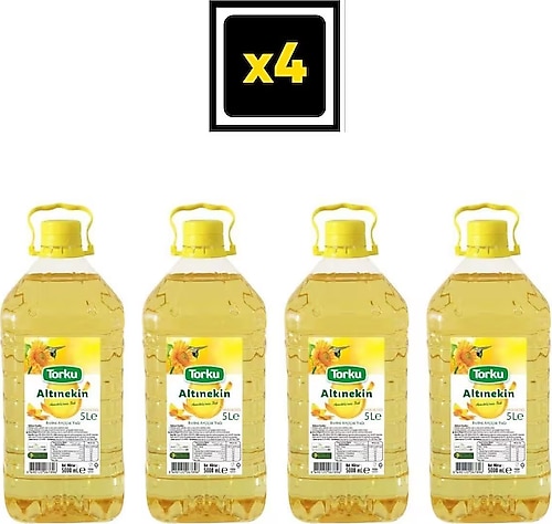 Torku Altın Ekin Ayçiçek Yağı 5 lt 4'lü
