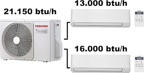 Toshiba 2m Multi Split Inverter Klima 12.000 17.000 Btu/h