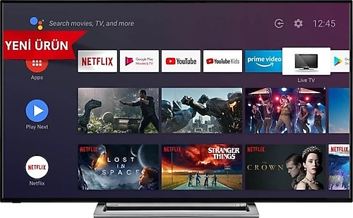 Toshiba 65UA3D63DT 4K Ultra HD 65" 165 Ekran Uydu Alıcılı Android Smart LED TV
