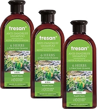 Tresan 6 Bitki Kepeğe Karşı Şampuan 300 ml 3 Adet