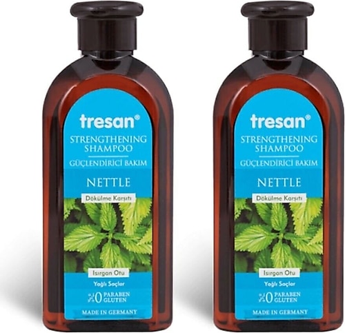 Tresan Isırgan Otlu Yağlı Saçlar için Dökülme Karşıtı Şampuan 300 ml 2 Adet