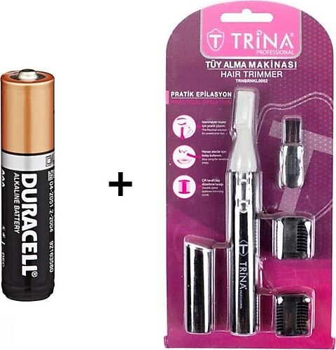 Trina Tüy Kesme Makinası + Pil