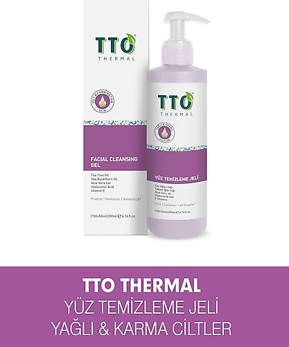 TTO Yüz Temizleme Jeli 150 ml Normal, Akneli, Rozalı Ciltlerde (ÇAY AĞACI YAĞI / TEA TREE OIL)