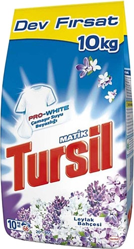 Tursil Matik Leylak Bahçesi 10 kg Beyazlar için Toz Çamaşır Deterjanı
