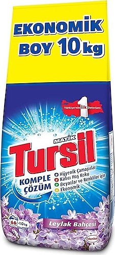 Tursil Matik Leylak Bahçesi Beyazlar ve Renkliler için 10 kg Toz Deterjan