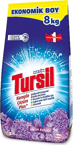 Tursil Matik Leylak Bahçesi Beyazlar ve Renkliler için 8 kg Toz Deterjan