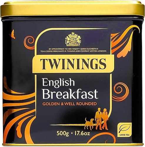 Twinings English Breakfast Golden & Well Rounded Teneke Siyah Dökme Çay 500 gr