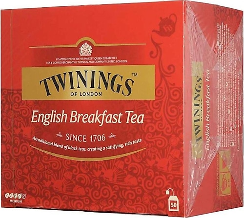 Twinings English Breakfast Tea Poşet Çay 50'li 2 Paket