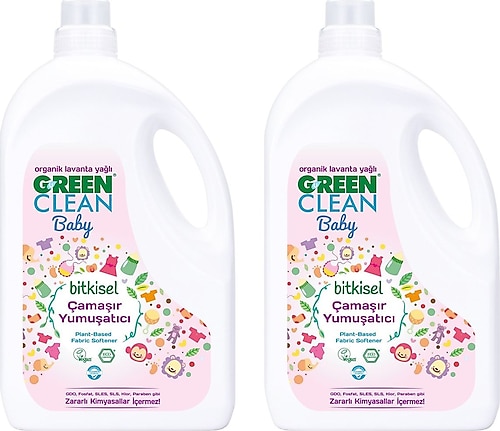 U Green Clean Baby Bitkisel Çamaşır Yumuşatıcısı 2750 ml 2 Adet