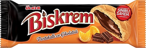 Ülker Biskrem Portakallı ve Çikolatalı Bisküvi 90 gr