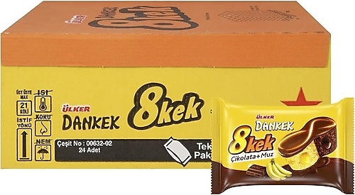 Ülker Dankek 8 Kek Çikolatalı Muzlu 55 gr 24'lü