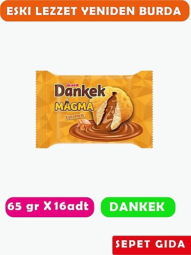 Ülker Dankek Magma Karamelli 65 gr 16'lı