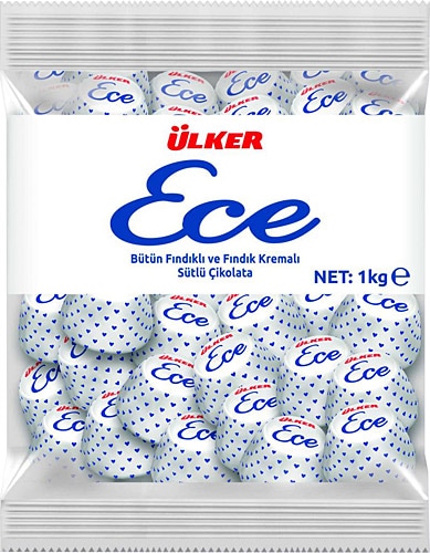 Ülker Ece Bütün Fındıklı Sütlü Çikolata 1 kg