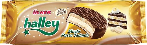 Ülker Halley Muzlu Pasta Tadında Sandviç Bisküvi 210 gr