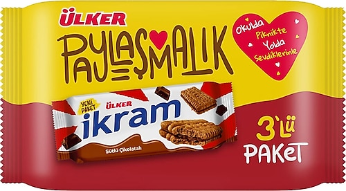 Ülker İkram Çikolatalı Bisküvi 3x84 gr
