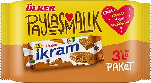 Ülker İkram Fındıklı Bisküvi 3x84 gr