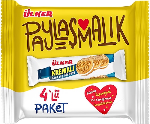 Ülker Kremalı Sandviç Bisküvi 4x61 gr
