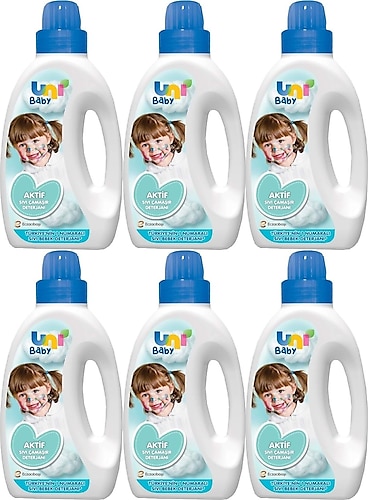 Uni Baby Aktif Sıvı Çamaşır Deterjanı 1500 ml 6 Adet