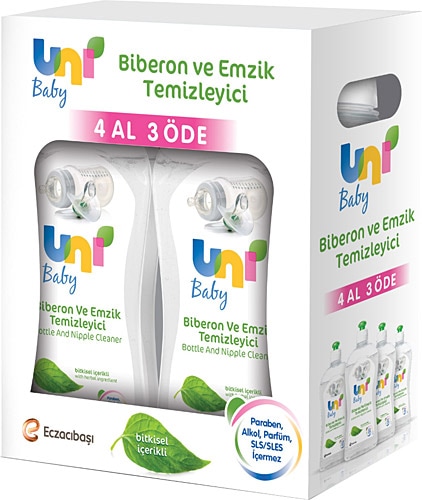 Uni Baby Biberon ve Emzik Temizleyici 500 ml 4 Adet