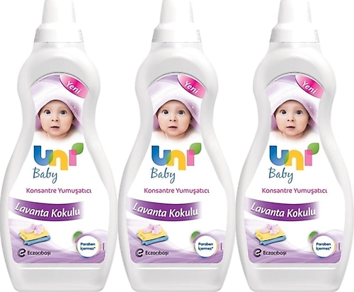 Uni Baby Konsantre Lavanta Kokulu Çamaşır Yumuşatıcısı 1200 ml 3 Adet