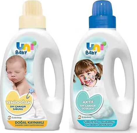 Uni Baby Sıvı Çamaşır Deterjanı 1500 ml + Çamaşır Sabunu 1500 ml