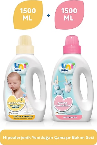 Uni Baby Yenidoğan Çamaşır Deterjanı Seti