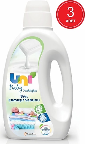 Uni Baby Yenidoğan Sıvı Çamaşır Sabunu 1500 ml 3 Adet