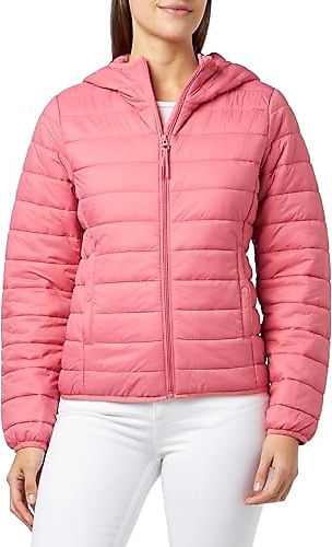 United Colors of Benetton Kadın Recycled Polyester Dolgulu Pufa Mont Mont, Gül Kurusu, S