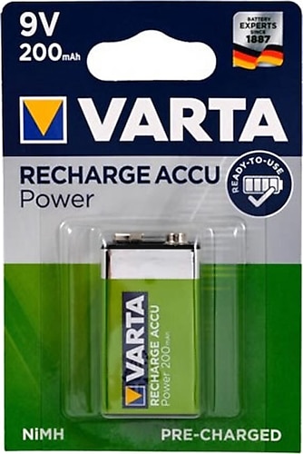 Varta 56722 9V 200 mAh Şarjlı Pil