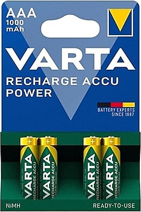 Varta 5703 1000 mAh 4'lü Şarjlı AAA İnce Kalem Pil
