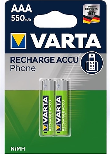 Varta 58397 Phone 550 mAh 2'li Şarjlı AAA İnce Kalem Pil