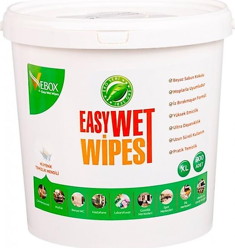 Vebox Easy Wet Wipes Beyaz Sabun Islak Mendil Eko 300 Yaprak