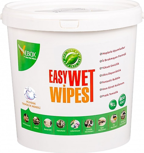 Vebox Easy Wet Wipes Fantastik Bubble Islak Mendil Eko 300 Yaprak